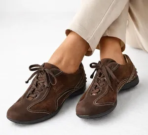 Gabor Comfort‎ Suede Leather Lace Up Sneakers Brown 8.5 UK 10.5 US Wide Utility thumbnail 1
