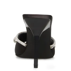 NWT Steve Madden Embellished Black Satin Heels thumbnail 5