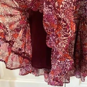 MISA Los Angeles Yesenia‎ Mini Dress Floral Tassle Cold Shoulder Cottagecore XS thumbnail 12