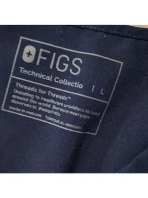 Figs Navy Blue Scrub Top Size Large thumbnail 4