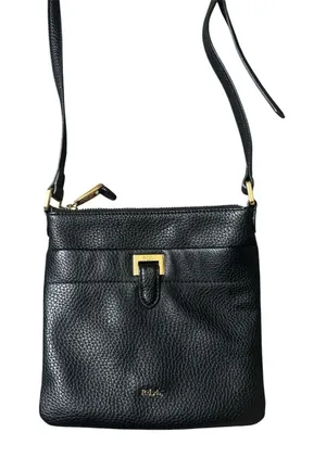 Lauren Ralph Lauren Black Crossbody Bag Purse‎ Adjustable Strap Casual thumbnail 1