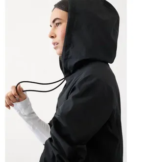 Athleta L Midday Cropped Hoodie Black Large thumbnail 3