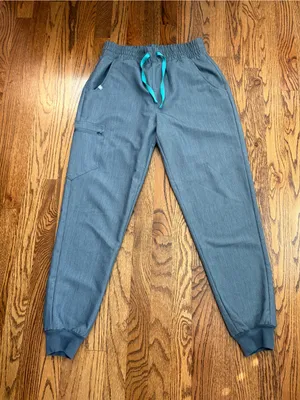 FIGS Zamora Jogger Scrub Pants Gray Heather Size Small Technical Collection thumbnail 1