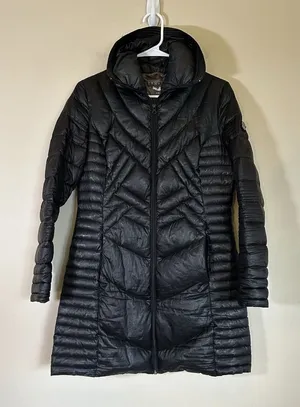 Bernardo‎ Women's Puffer Down Jacket Coat Zipper Front Hooded Black Size XS thumbnail 1