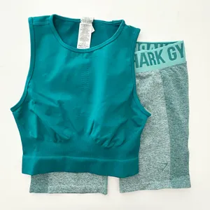 Gymshark L/M Flex Shorts & Sweat Sculpt Seamless Midi Tank Set thumbnail 1
