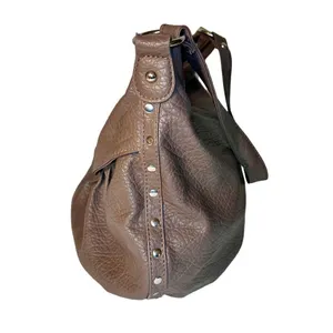 Nine West Large Gray Faux Pebble Leather Shoulder Bag thumbnail 4