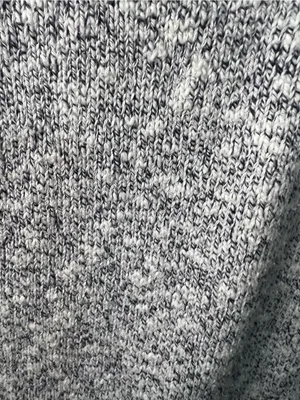 L.L. Bean Ragg Marled Fisherman Sweater Gray White Thick Knit Cabincore Petite thumbnail 4