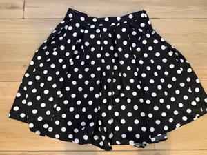 New Pleated Vintage Skirt Polka dot A-line Midi Elastic Zipper 33” 2X thumbnail 1