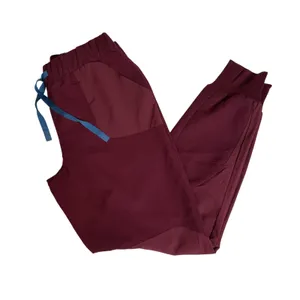 FIGS Disney XS Zamora Jogger Scrub Pants Burgundy Mickey Mouse Maroon CNA RN VET thumbnail 3