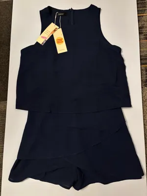 NWT Navy Romper thumbnail 2