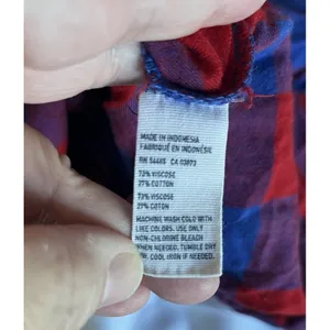 american eagle FLANNEL Plaid Button-Up SIZE S Gorpcore Casual RED BLUE thumbnail 5