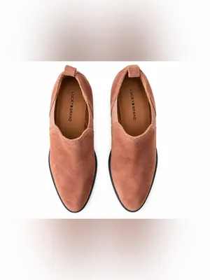 Lucky Brand Suede Western Chelsea Ankle Booties Brown Rust Size 7.5 thumbnail 5