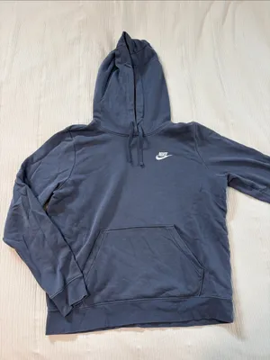 Nike Slate Blue Hooded Pullover with White Logo thumbnail 1