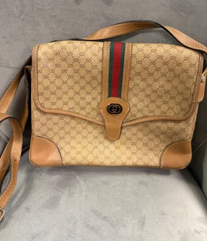 Micro GG gucci Web Stripe Flap Crossbody Bag | Tan Leather & Beige Canvas thumbnail 1