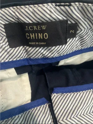 J. Crew Dark Navy High-Rise Chino Shorts thumbnail 2