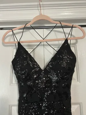 Windsor Black Formal Prom Long Dress thumbnail 2