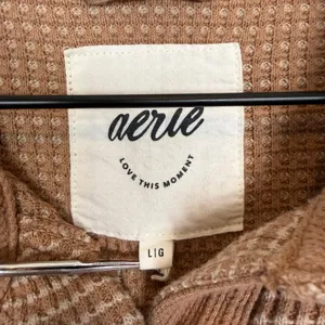Aerie LumberJane Waffle Button Up Shirt Oversized Size Large thumbnail 4