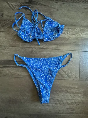 Blue Bandana Print Bikini thumbnail 2