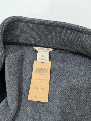 Duluth Trading Co Sweater Vest Fleece‎ Heathered Black Relaxed Fit Size XL thumbnail 6