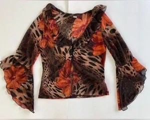 Unique Vintage Vintage Floral and Animal Print Blouse thumbnail 1