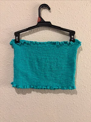 Felicite Teal Ruffle Wrap Maxi and Matching Tube Top thumbnail 6