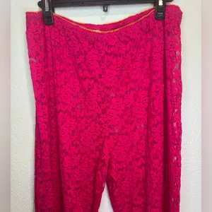 NWOT Free People All Day Lace Flare‎ Pants by Intimately stretch lace wide leg thumbnail 4
