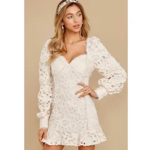 Red Dress Boutique Just Me Ivory Scallop Lace Dress thumbnail 2