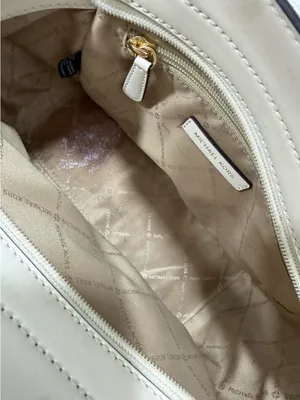 Michael Kors Vanilla Signature Satchel Handbag thumbnail 8