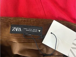 Zara Brown Suede A-Line Mini Skirt thumbnail 3