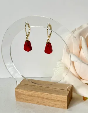 Pomegranate Earrings (174) Red thumbnail 3
