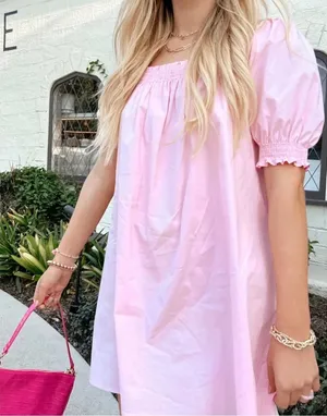 Show Me Your Mumu Annalynne Mini Dress Petal Pink thumbnail 1