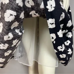 Vintage‎ Dress Floral Party Puffed Sleeves 1980s Flared Skirt Princess Seams thumbnail 13