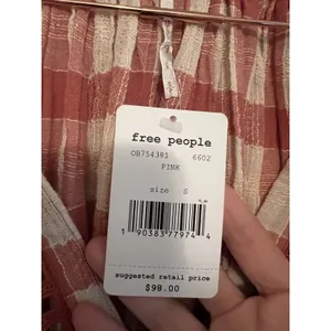 Free People Boho Fall‎ Plaid Honey Grove Top Size Small thumbnail 7