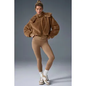 Alo Yoga Faux Fur Foxy Jacket Toasted Almond S thumbnail 5
