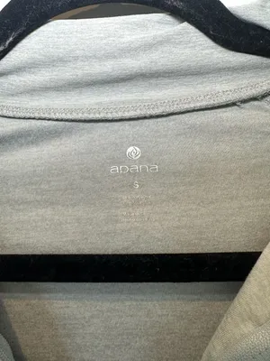 Apana Women's Gray Quarter Zip Active Pullover Long Sleeve Athletic Top Size S thumbnail 3