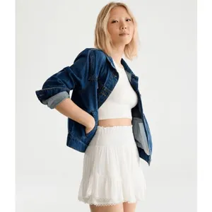 Aeropostale White High-Waisted Lace-Trim Flippy Skirt Skort XL thumbnail 10