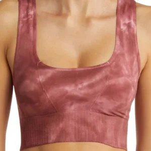 NWT Free People‎ FP Movement Good Karma Square Neck Bra/Tank Cherry Mocha XS/S thumbnail 1