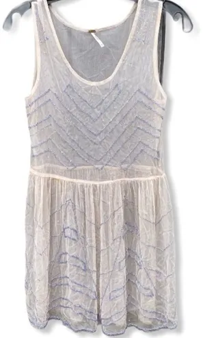 Free People Beaded Sheer Dress AS‎ IS thumbnail 1