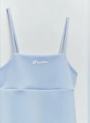 Zara x lotto collaboration dress powder baby blue size M coquette trendy tennis thumbnail 5