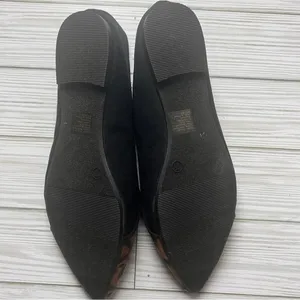 Gap Women’s Black and Animal Print Pointed Toe D’Orsay Ballet Flats Sz 7 thumbnail 4