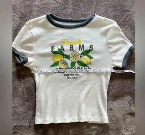 SOCIAL CULTURE Graphic Baby Tee Women’s Ribbed T-shirt Sz L NWOT thumbnail 5