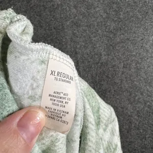Aerie Plaid Fleece‎ Pajama Joggers Sage Green White XL Regular Lounge Pants thumbnail 10