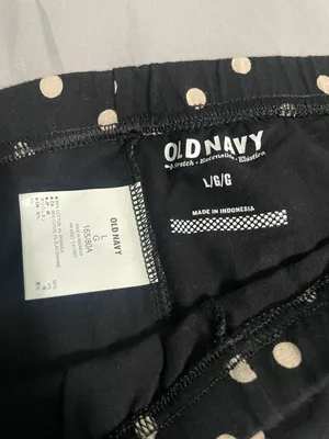 Old Navy Black and White Polka Dot Stretch Leggings thumbnail 2