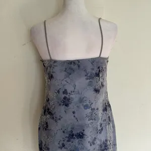 Urban‎ Outfitters Floral Mesh Handkerchief Hem Midi Dress Blue Y2K Large thumbnail 11