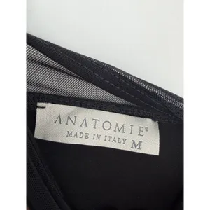 Anatomie Maxi Dress Mesh Panel Sleeveless M Black Italian Luxury Travel Slit thumbnail 9