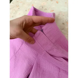 Maeve‎ Anthropologie Purple Textured Gauze Wide Leg Pants High Rise Side Zip 8 thumbnail 3