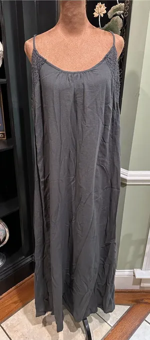 Aerie NWT Gray Crochet‑Detail Dress – Size Medium thumbnail 1