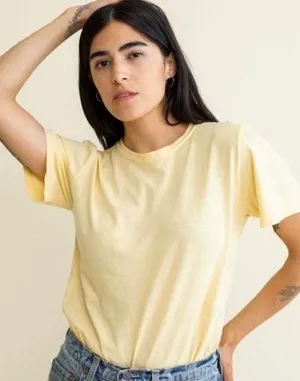 Boutique Yellow basic crew neck t-shirt thumbnail 1