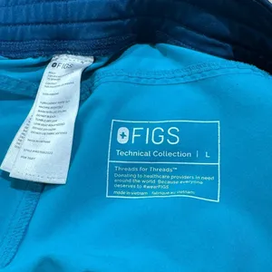 Figs Technical Collection Blue Green Scrub Pants Women’s Large thumbnail 2