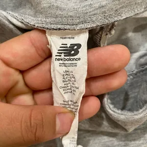 New Balance Gray Stripe Active Leggings Size L thumbnail 3